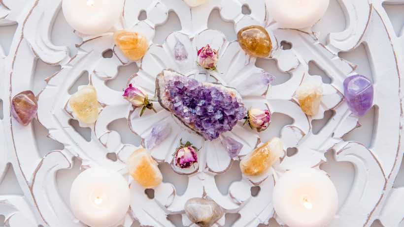 Crystal Altar with Candles