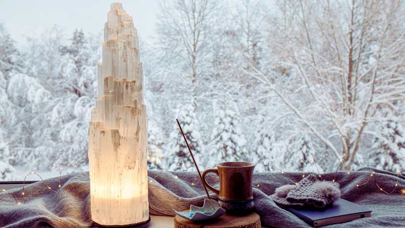 Selenite Crystal Lamp