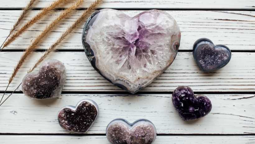 Amethyst Crystal Heart