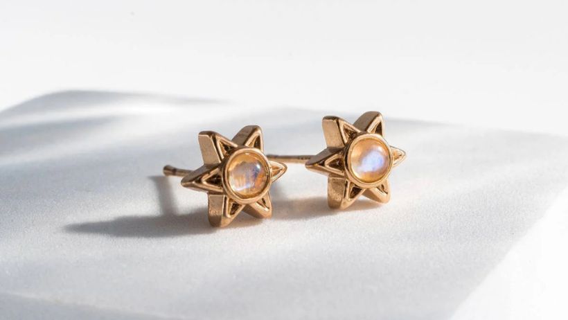Divine Intuition - Moonstone Anklet and Earrings Set