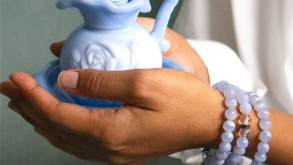 Blue Lace Agate Bracelet Energy Muse