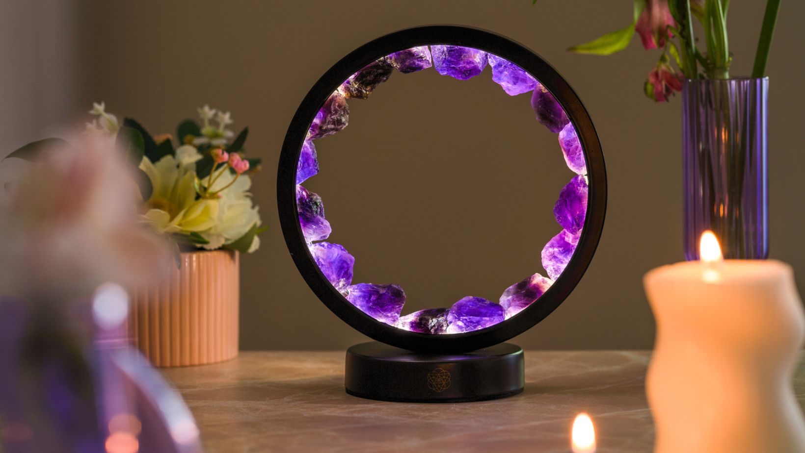 I am Peace Amethyst Lamp - Xmas Crystal Gift Ideas for Friends