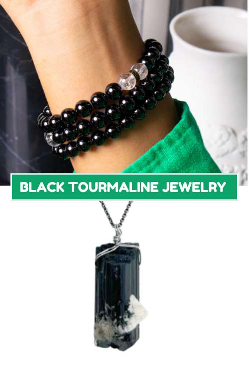 Black Tourmaline Jewelry -  healing crystals for women over 50